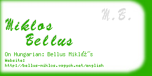 miklos bellus business card